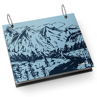 Gone For a Run BibFOLIO Race Bib Album - Mountain Sketch - 9.5x8 | Wood Cover, Twist Cable Rings, Race Bib Holder, Holds Up to 100 Bibs, Includes 12 Vinyl Sleeves, Marathon Runner Gift - color: Mountain Sketch
