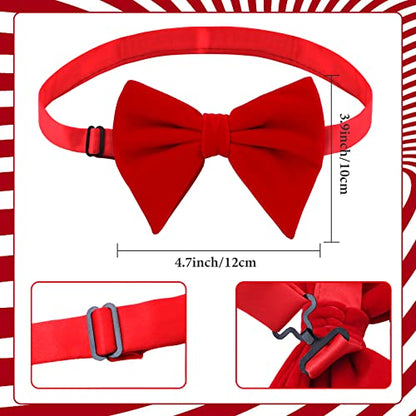 Keymall Waiter Costume Kit-Soda Jerk Costume Kit-Including 3 Pieces Hat Apron Bow Tie For Halloween 1950s Theme Costume - color: Set a