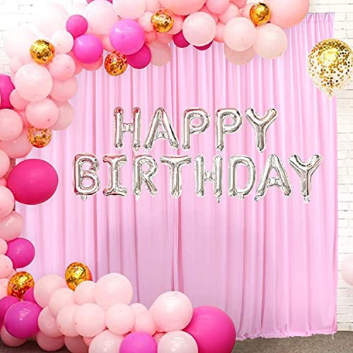 AK Trading DRAPE-5x10 Polyester Backdrop Drapes Curtains Panels with Rod Pockets, Pink, 10' x 10' - color: Pink, size: 60"W x 120"L (Pack of 2)