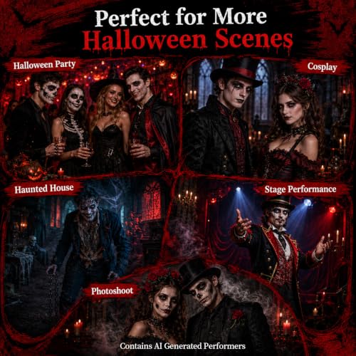 RAINFLOW 10PC Halloween Fake Blood Kit with Zombie Teeth for Cosplay Makeup | Zombie Teeth, Thermoplastic Beads, Fake Blood and Makeup Sponge for Cosplay Costume Special Effects Bruise Scar Makeup