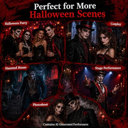 RAINFLOW 10PC Halloween Fake Blood Kit with Zombie Teeth for Cosplay Makeup | Zombie Teeth, Thermoplastic Beads, Fake Blood and Makeup Sponge for Cosplay Costume Special Effects Bruise Scar Makeup