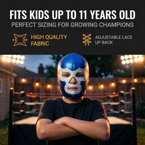 Make It Count (Pick your) Youth Kids Children Lucha Libre Luchador Wrestling Mask (Kids - Fit) - style: Blue Demon