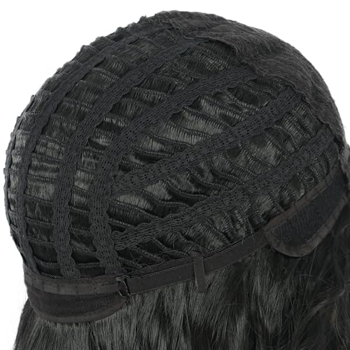 karlery California 70s 80s Rocker Wig Men Women Long Curly Black | Halloween Costume Wig - color: Black