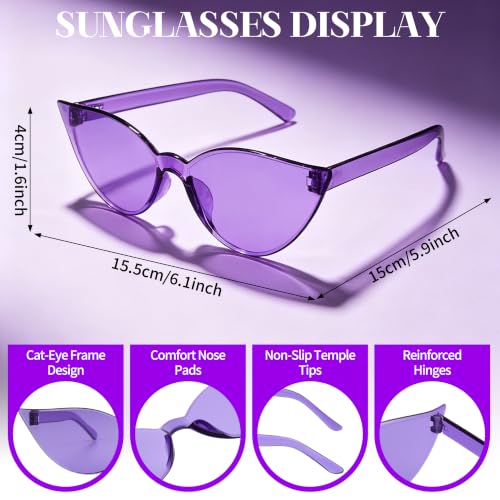 Short Bob Straight Hair Wigs with Bangs, Synthetic Fiber Colorful Hair, Cat Eye Glasses for Women (Pink-Purple) - color: Pink-Purple