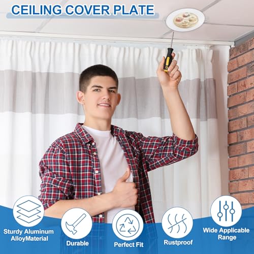 PATIKIL LED Downlight Fixture Housing, 10pcs MR16 GU10 Bulbs Recessed Lights Holder Round Frame Ceiling Spotlights Mounting Frame, Black Aluminum Alloy - color: Black