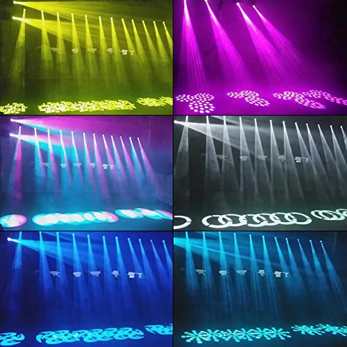 Topteng 1/2/4 Moving Head 120W 8Gobo Stage Lighting RGBW LED DJ DMX Beam Bar Party Light 9/11 Channels Sound Activated DJ Lights for Church Wedding Disco Party Nightclub Live Show