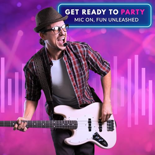 Fake Microphone Headset Costume,Popstar Head Mic,Jake From State,Bieber Mic | Pop Star Singer Prop Mics Headpiece, Teen Pretend Football Coach Drive Thru with Ear Face Piece Pop Star Prop for Boys,Girls
