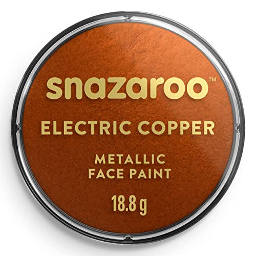 Snazaroo Metallic Face and Body Paint, 18.8g Pot, Copper | Non-Toxic Hypoallergenic, Safe, Washable, Face & Body Paint for Halloween, Cosplay Costumes, Dress Up, Parties and Festivals - color: Copper, style: 18.8g (0.66-oz) Pot