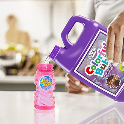 Lulu Home Concentrated Bubble Solution, 1 L/ 33.8 OZ Refill | For Bubble Machines, Giant Wands, and Blowers, Up to 2.5 Gallons, For Kids' Birthday Parties - color: Purple