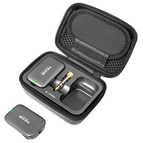 NUX B-7PSM 5.8 GHz Wireless in-Ear Monitoring System Bundle with 2pcs Microfiber Polishing Cloths, Charging Case Included, Stereo Audio transmitting