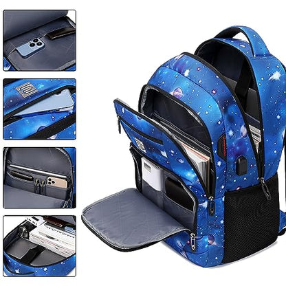 Laptop Backpack,Business Travel Anti Theft Slim College Backpack | Water Resistant Durable Computer Bag Gift for Women & Men Fits 15.6 Inch Laptop and Notebook - Dreamy Blue - color: Dreamy Blue, size: 15.6 Inch, style: Laptop