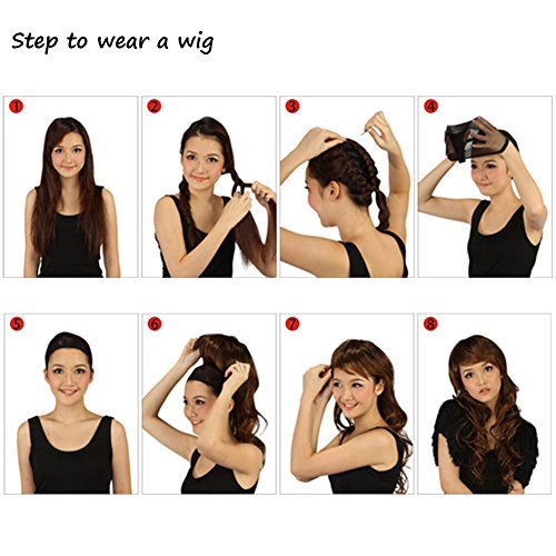 BERON 26 Inches Blonde Wig Long Wavy Wig Ash Blonde Wigs with Bangs for Women Gold Blonde Synthetic Wigs with Hairnet - color: Dust Blonde, size: Long