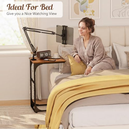 Floor Kindle Phone Tablet Stand with End Table for Overhead Bed,Counch - size: 15.7"D x 11.8"W x 54.9"H