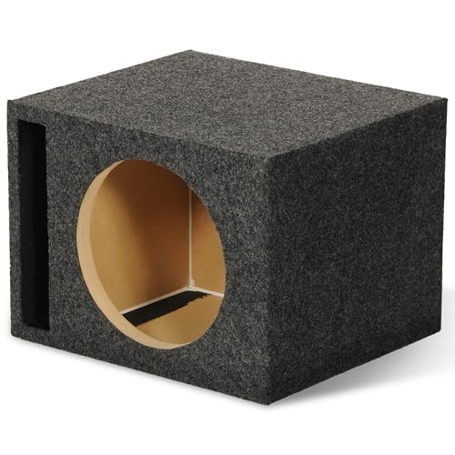 QPower 12" Single Subwoofer Box, Vented Speaker Enclosure - style: Vented