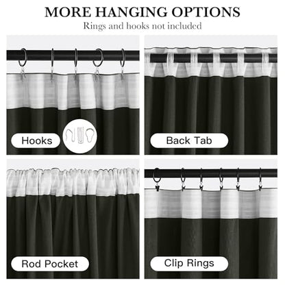 NICETOWN Olive Green Blackout 120 inch Long Velvet Curtains for Bedroom - color: Olive Green, size: 52"W x 120"L (Pack of 2)