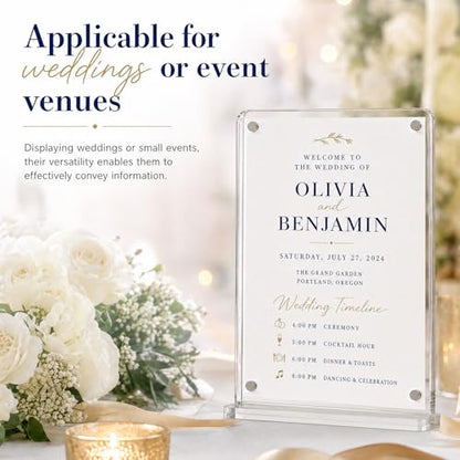 5×7 Acrylic Sign Holder,2Pack | Double-sided display,Quick page turning,High definition,Double-sided protective film ,Versatile for multiple scenarios - color: 2Pack 5x7 Inch