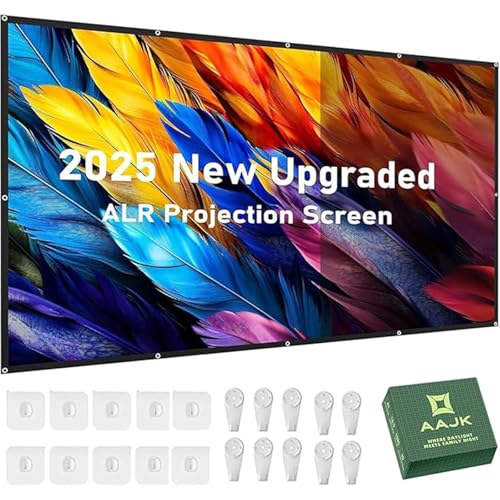 AAJK 100in Outdoor ALR Projector Screen Portable Anti-Crease Movie Screen | ALR Projector Screen Outdoor, Waterproof, 16:9 Foldable, Home Theater Outdoor Indoor - size: 100in Pro