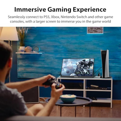 InnoView Portable Monitor 18.5 inch 100HZ 120% sRGB, 1080P FHD IPS Large Portable Monitors for Laptop USB C HDMI HDR Travel Monitor with Kickstand Mac PC Xbox PS4/5 Switch - size: 18.5 INCH