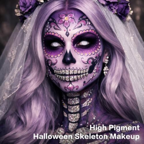 UCANBE Lilac Face Body Paint Makeup Foundation, Patel Purple Cream Greasepaint, Non-Toxic Goth Facepaint for Halloween Ursula Fairy Elf, Mystic Witch, Anime Skull SFX Makeup Costume Cosplay Parties - color: Lilac/Pastel Purple