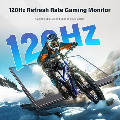 InnoView 15.6-Inch Portable Monitor 2K QHD 1440p 120hz Monitor 100% sRBG, USB-C/HDMI, External Mmonitor for Laptop MacBook/Switch/PS5/Xbox (Adapter Not Included) - size: 15.6 inches