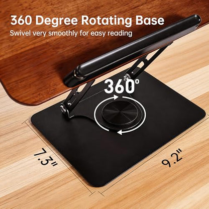 2-in-1 Floor & Desktop Book Stand, Adjustable Reading Music Podium | Portable Dual-Use 19"-62.2" Music Sheet Display, Laptop, Cookbook, Projector Stand Holder, 360° Rotate, Page Clip, Wood