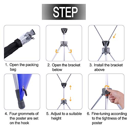 Adjustable X Banner Stand, Fits 23 to 32 Inch Wide and 63 to 78 Inch Tall Banners, Portable Display with Carrying Bag, Perfect for Trade Shows, Exhibitions, Conferences and Events, Pack of 4 - size: 4 Pack Best Selling Banner Stand