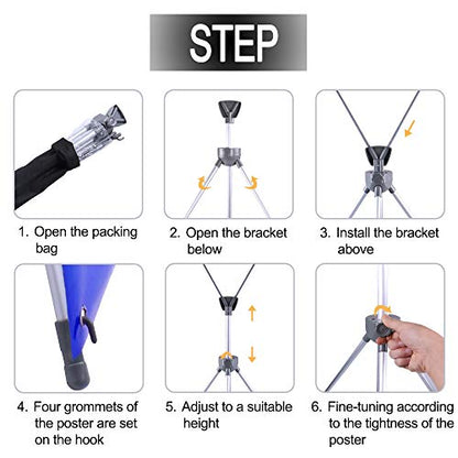 Adjustable X Banner Stand, Fits 23 to 32 Inch Wide and 63 to 78 Inch Tall Banners, Portable Display with Carrying Bag, Perfect for Trade Shows, Exhibitions, Conferences and Events, Pack of 4 - size: 4 Pack Best Selling Banner Stand