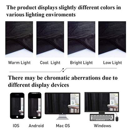 StangH Black Blackout Velvet Curtains 72 inches Long Rod Pocket, 2 Panels - color: Neutral Series - Black, size: 52"W x 72"L (Pack of 2)