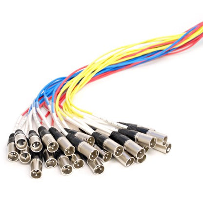 Seismic Audio - SARMSS-24x1515 - 24 Channel XLR TRS Combo Splitter Snake Cable - two 15' XLR trunks Rack Mount - size: 15 Foot x 15 Foot - 24 Channel