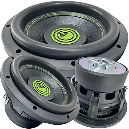 Gravity 1x 10 Inch 2000 Watt Car Audio Subwoofer w/ 4 Ohm DVC 10" Sub - Single - Feature Dual Voice Coil, Thick Magnet, Design for Car, ATV, Van, High Performance Car Show - size: 10 inch GW 4Ω