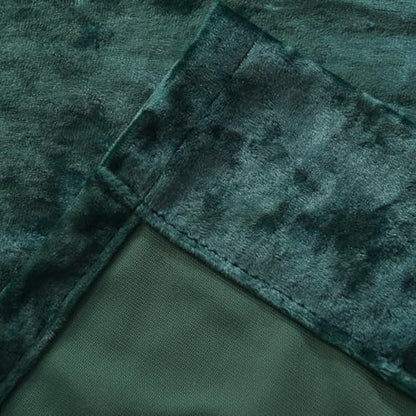 Green Velvet Curtains Drapes -Room Darkening Thermal Insulating Window Curtains for Bedroom Living Room Bedroom, Deep Green, 52" Width x 96" Length, Set of 2 Panels - color: Deep Green, size: 52"W x 96"L (Pack of 2)