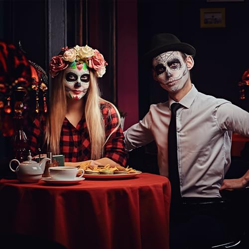 Spooktacular Creations Halloween Makeup Palette 3 Colors Face Body Paint with Brush for Zombie Skeleton Clown Witch Football Baseball Sports SFX Costume Cosplay Dress Up (7 Oz, White Black Green) - color: White Black Green