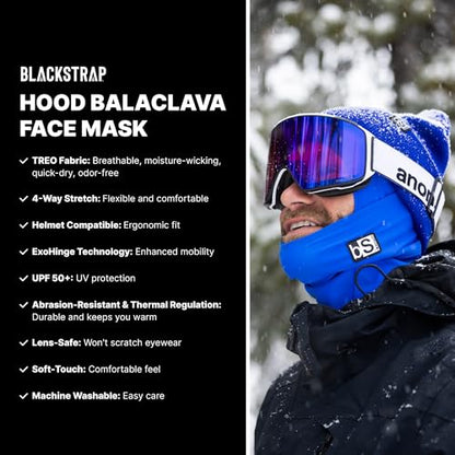 BLACKSTRAP Hood Balaclava Face Mask – Cold Weather Ski Mask, Breathable, Moisture-Wicking, and Helmet-Compatible - color: Commando Storm