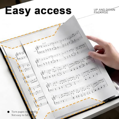 Music Folder, Bulk 10 Pack Sheet Music Holder(10 Pack) | Bulk 10 Pack Sheet Music Holder Allow Annotations,40 Pages Spiral Sheet Music Binder Organizer, Sheet Music Storage - size: 10 Pack