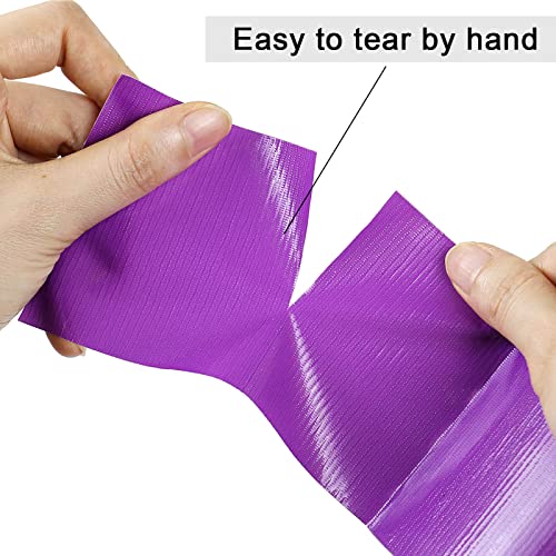3 Inch Purple Duct Tape Waterproof,Heavy Duty,3 Inch x 60 Yards,9 Mill Thick Industrial Grade Duct Tape Purple,No Residue,Strong,Flexible and All Weather,Professional for Indoor & Outdoor Use - color: purple