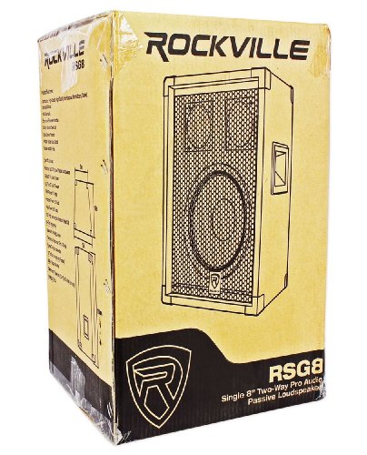 Rockville RSG8 8" 2-Way 8-Ohm Passive Pro DJ PA Speaker, 300W Peak/100W RMS - style: 8" - 8 Ohm