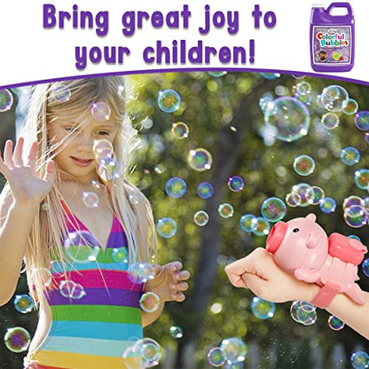 Lulu Home Concentrated Bubble Solution, 1 L/ 33.8 OZ Refill | For Bubble Machines, Giant Wands, and Blowers, Up to 2.5 Gallons, For Kids' Birthday Parties - color: Purple