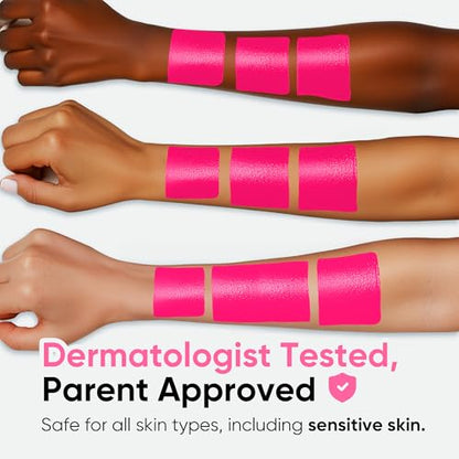 Blue Squid PRO Pink Face Paint Stick - Waterproof Body Paint For Adults & Kids Eye Black Baseball, Eyeblack Softball - Vegan Hypoallergenic Twist-Up Non-Toxic Makeup Stick - Cosplay, Sports & SFX - color: Pink