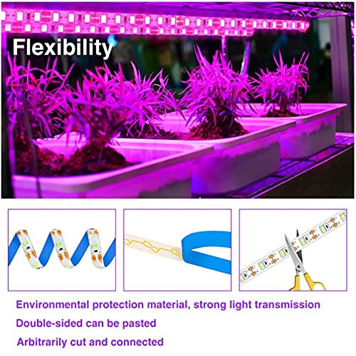 LED Grow Light Strips,Waterproof Full Spectrum Plant Grow Light, USB 13.12ft 240LEDs, Flexible Growing Lamp for Indoor Plants Succulents Hydroponics Greenhouse Gardening - size: 4M