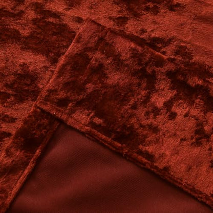 Beau Crushed Velvet Window Curtains Burgundy 2 Panels Set 52" W x 84" L - color: Burgundy, size: 52"W x 84"L (Pack of 2)