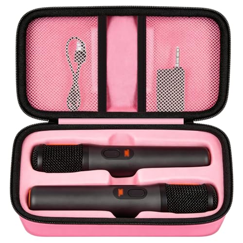 Boobowl Bluetooth Microphone Wireless Case for JBL PartyBox Wireless Mic - color: Pink