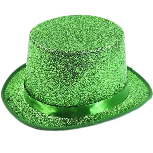 Top Hat for Men Women Adult, Magician Victorian Pilgrim Theatrical Clown Bowler Tailcoat, Cosplay Costume - color: Green