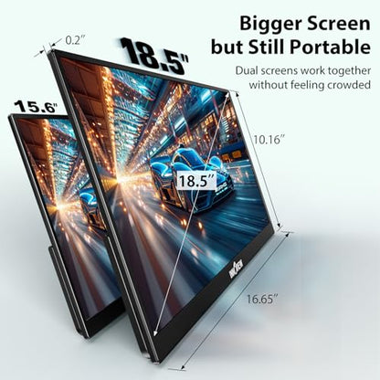 InnoView Portable Monitor 18.5 inch 100HZ 120% sRGB, 1080P FHD IPS Large Portable Monitors for Laptop USB C HDMI HDR Travel Monitor with Kickstand Mac PC Xbox PS4/5 Switch - size: 18.5 INCH