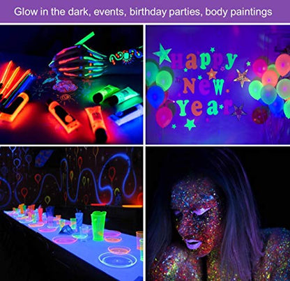 LED Black Light, 10W USB Compatible UV LED Blacklight Tube for Blacklight Bulb Replacement, Glow in the Dark, Halloween, Posters, Blacklight Parties, Fluorescent Glow