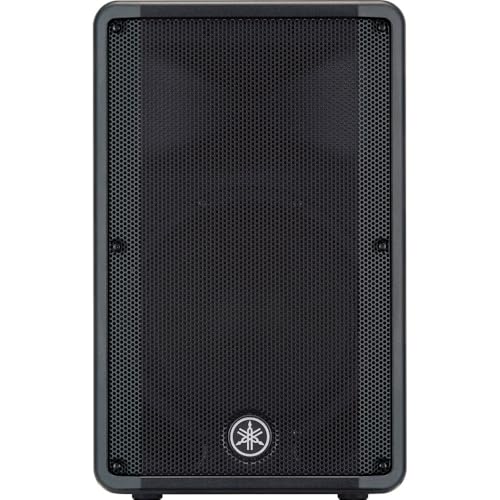 Yamaha DBR12 Pair of 12-Inch 1,000W Powered Loudspeakers Bundle — 131 dB SPL + FIR-X Tuning + D-Contour FOH/Monitor Switch for Mobile DJ, Wedding, Live Band, House of Worship