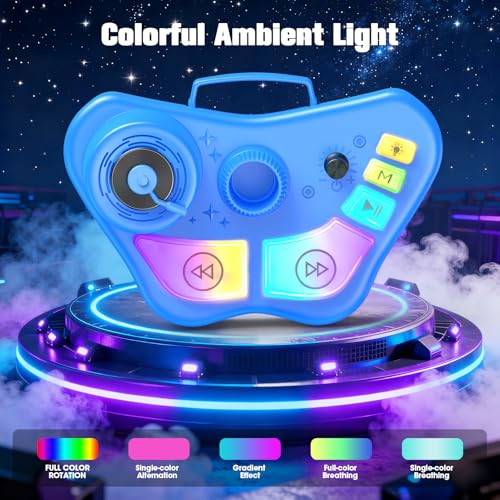 Stand Karaoke Machine Toy for Kids Ages 3-5 4-6 5-7 Birthday Gifts for 3 4 5 6 7 8 Year Old Boy, Kid Rechargeable Karaoke Microphone with 2 Wireless Mics, Bluetooth Speaker Toddlers Boys Party Toys - color: Blue