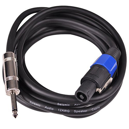Seismic Audio SASPT12-15 Pro Audio Speakon to 1/4-Inch 12-Gauge 2 Conductor 15-Feet Speaker Cable - size: 15 Feet