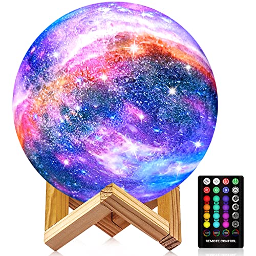 Moon Lamp, Galaxy Night Light, 16 Colors Large Moon Light with Timer, 9.6'' - size: 9.6 inch