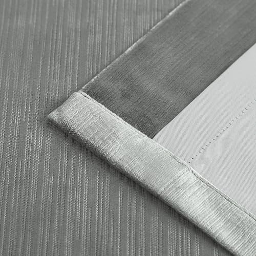 Vision Home Pewter Gray Velvet Pinch Pleated Blackout Curtains 40Wx95L Inch - color: Pewter Gray, size: 40"W x 95"L (Pack of 2)