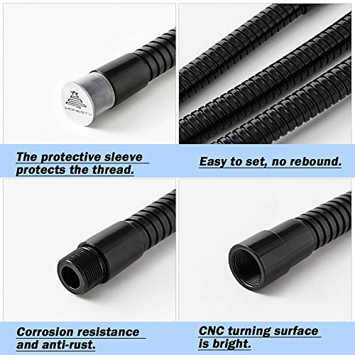 HONSETY 6" Microphone Gooseneck, Multifunction DIY Universal Metal Hose, Black - color: Black, size: 6 Inch
